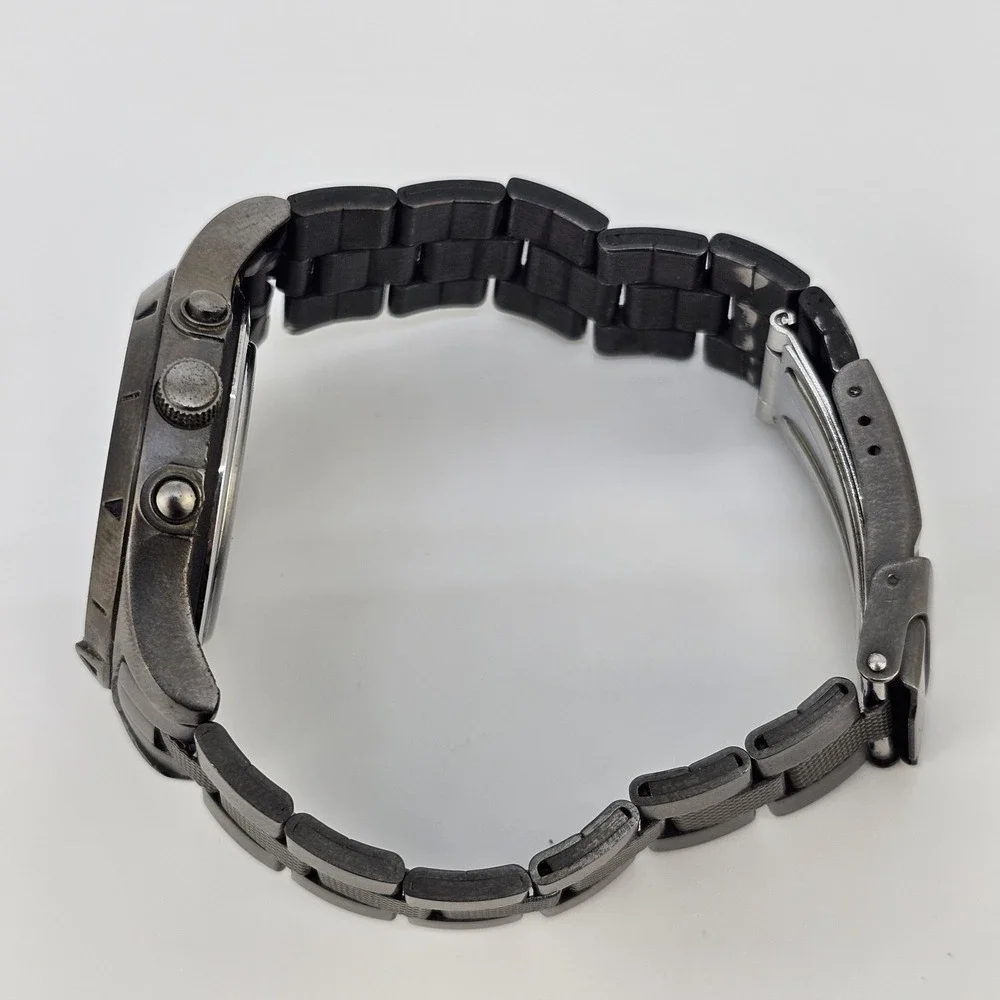 Timex Expedition Men Watch 38MM Ana-Digi Black Dial Gunmetal Band 7.5